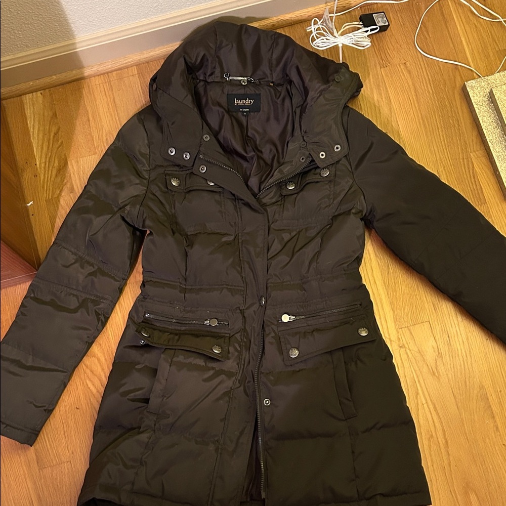 Laundry By Shelli Segal Dark Puffer Jacket